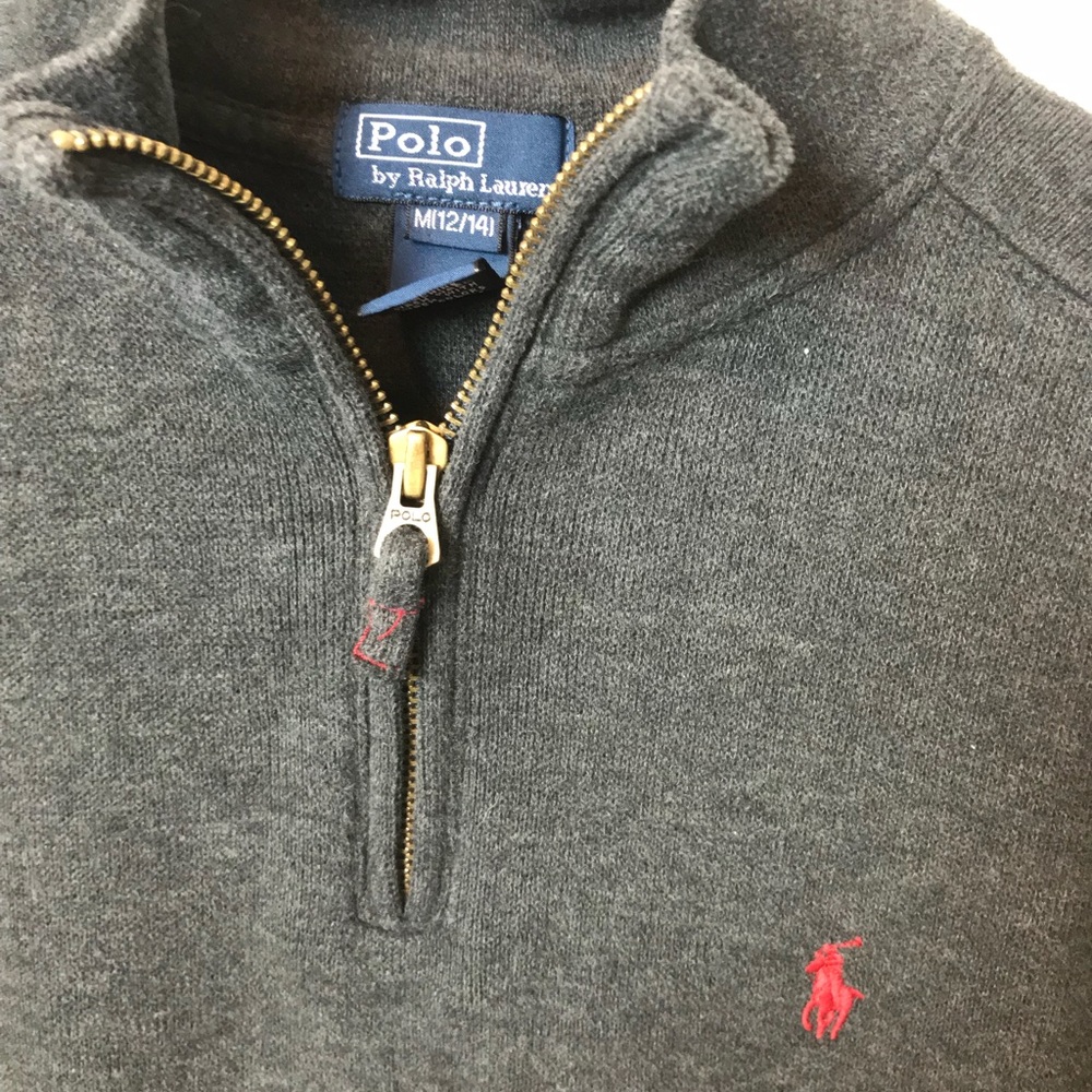 Boys Polo Zip Sweatshirt